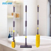 Home Duster Hand Cleaning Broom Brush With 2-piece Long Telescopic Alloy Handle