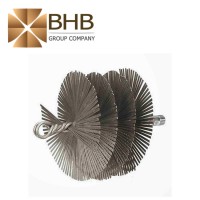 Steel flat wire cleaning fireplace brush